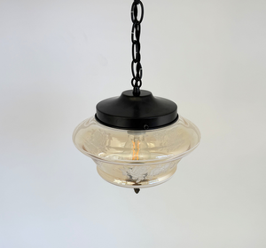 Vintage Amber Floral Clear Schoolhouse