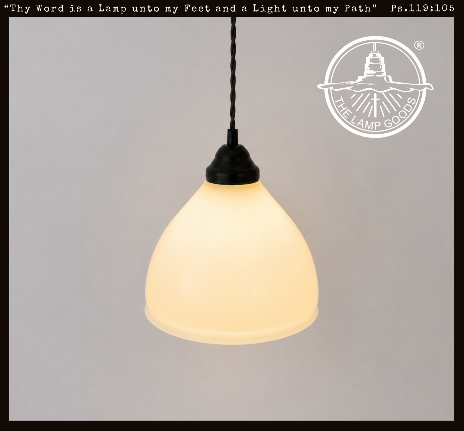Vintage Milk Glass Bell Pendant