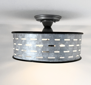 Barn Rivet Drum Ceiling Light