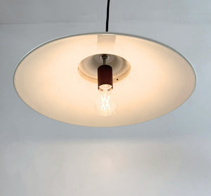 Old Reclaimed White Enamel Farmhouse Pendant