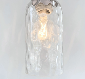 Clear Pebble Cylinder Pendant