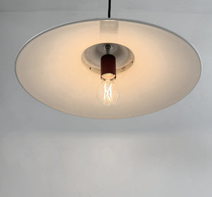 Old Reclaimed White Enamel Farmhouse Pendant