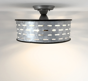 Barn Rivet Drum Ceiling Light