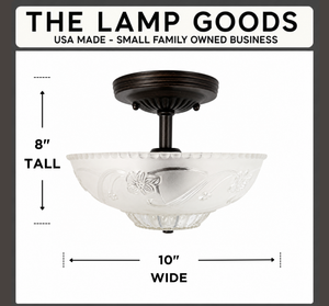Vintage frosted glass ceiling light