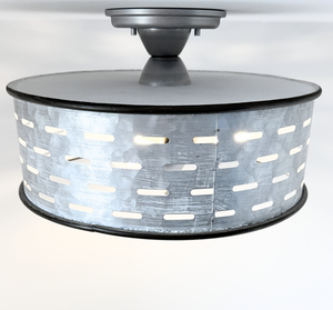 Barn Rivet Drum Ceiling Light