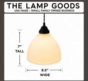 Vintage Milk Glass Bell Pendant