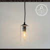 Clear Ribbed Glass Industrial Pendant Light - The Lamp Goods