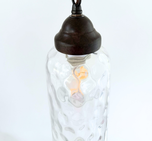 Clear Pebble Cylinder Pendant