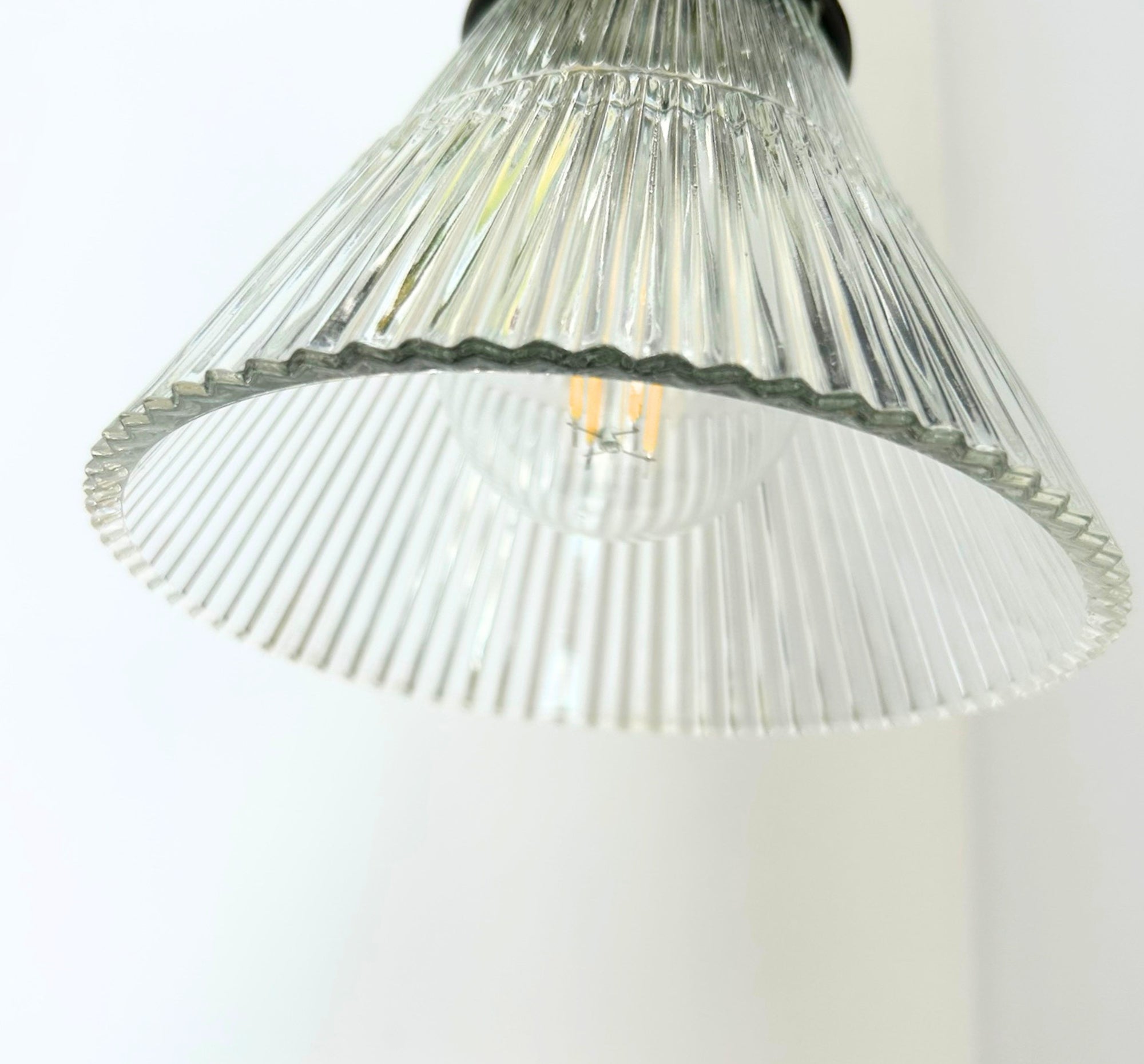 Small Holophane Clear Glass Wall Sconce