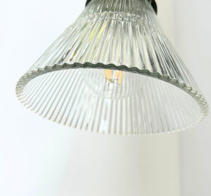Small Holophane Clear Glass Wall Sconce