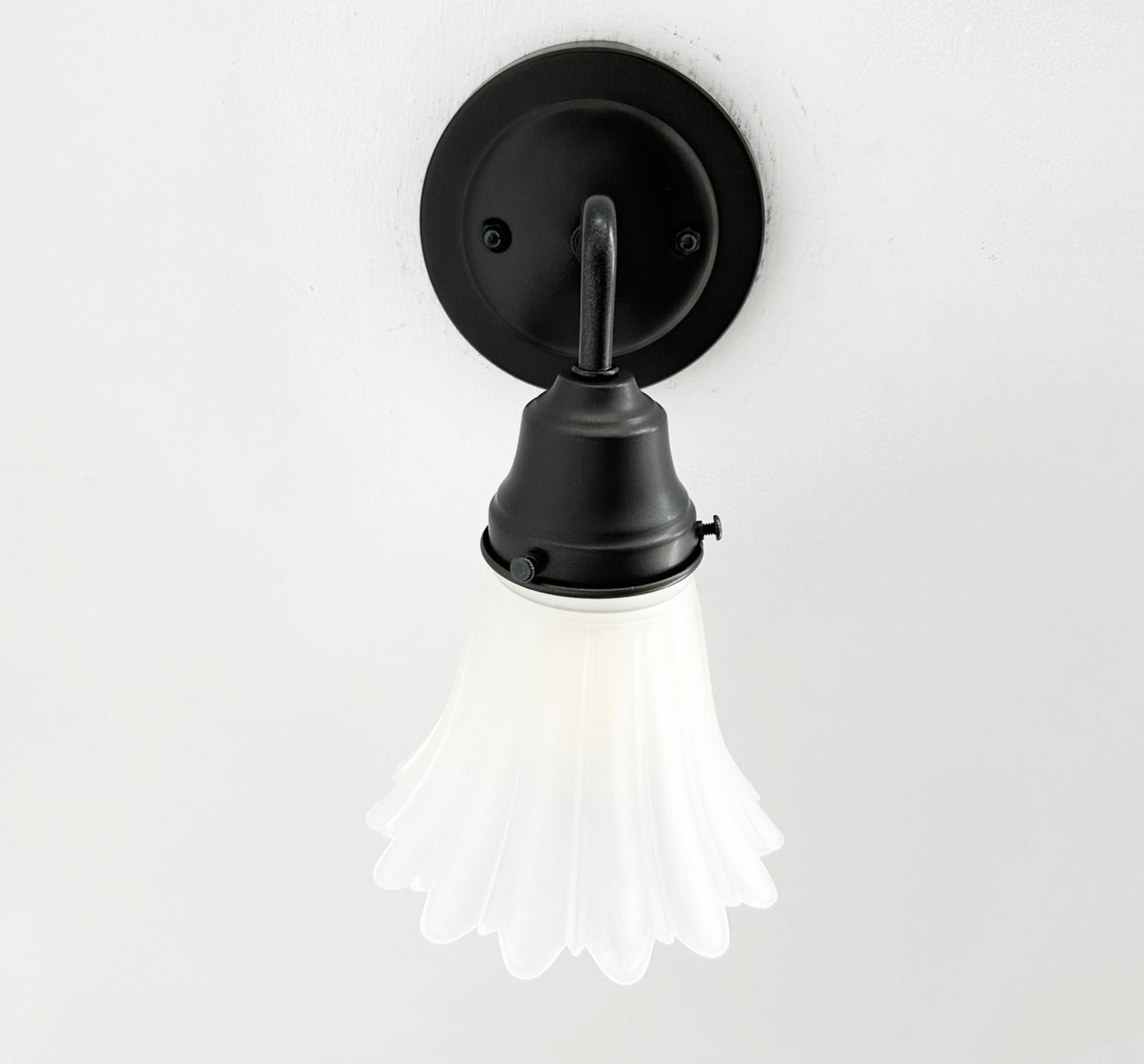 Frosted Petal Flare Wall Sconce