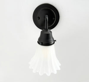 Frosted Petal Flare Wall Sconce