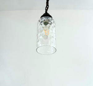 Clear Pebble Cylinder Pendant