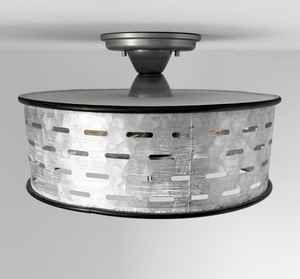 Barn Rivet Drum Ceiling Light