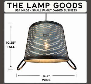 Rustic Farmhouse Pierced Bucket Pendant