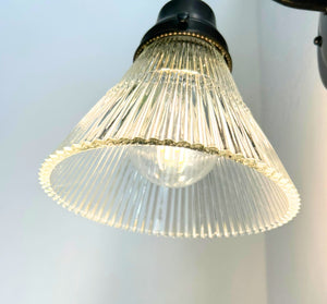 Small Holophane Clear Glass Wall Sconce