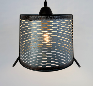 Rustic Farmhouse Pierced Bucket Pendant