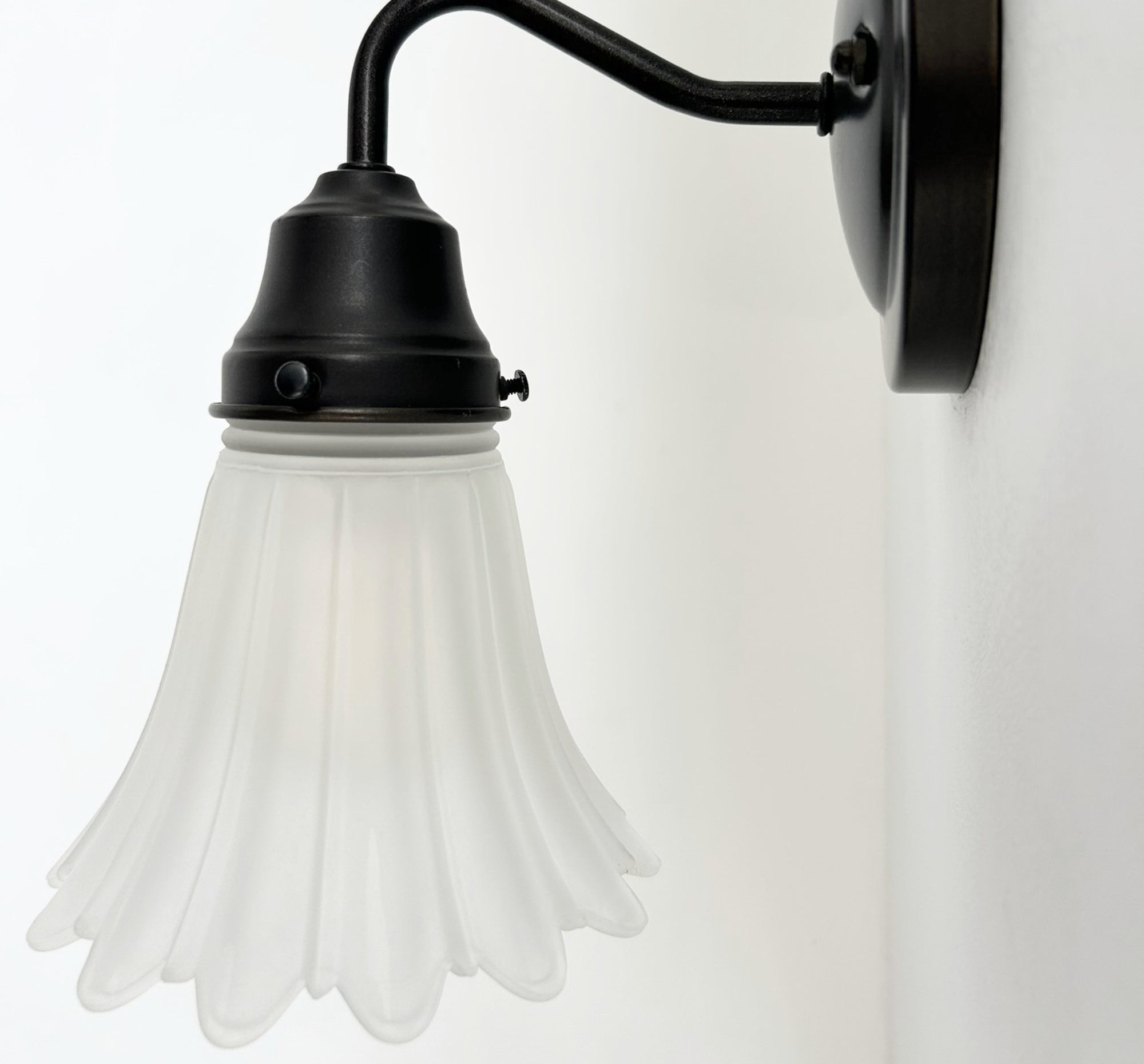 Frosted Petal Flare Wall Sconce