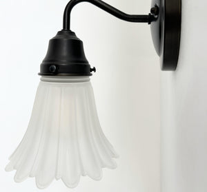 Frosted Petal Flare Wall Sconce