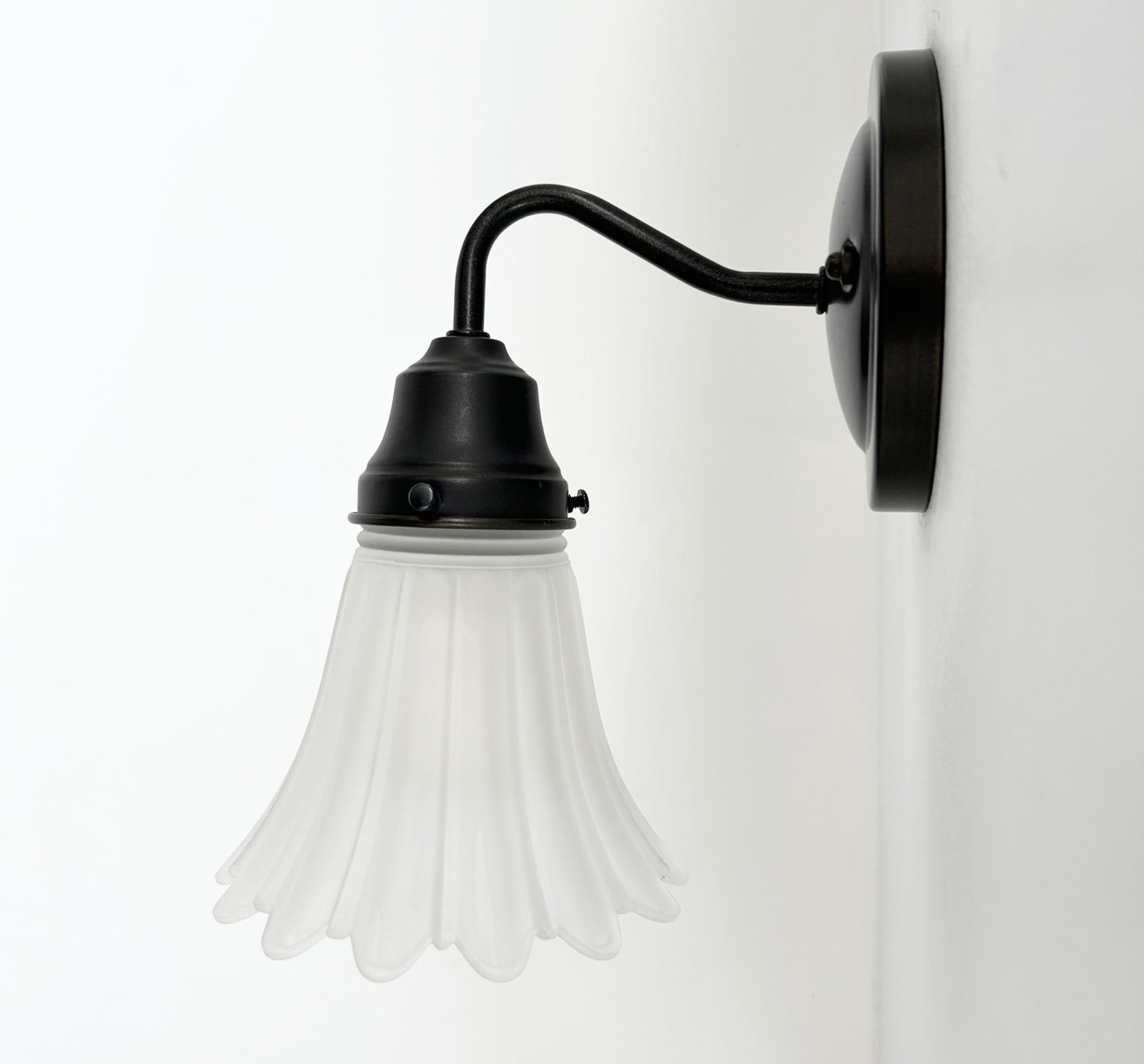 Frosted Petal Flare Wall Sconce