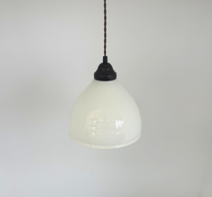 Vintage Milk Glass Bell Pendant