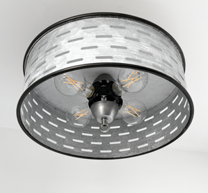 Barn Rivet Drum Ceiling Light