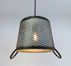 Rustic Farmhouse Pierced Bucket Pendant