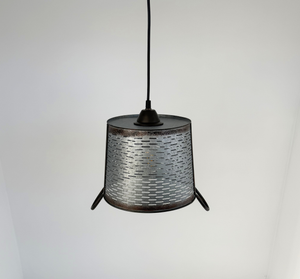Rustic Farmhouse Pierced Bucket Pendant