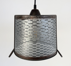Rustic Farmhouse Pierced Bucket Pendant