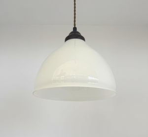 Vintage Milk Glass Bell Pendant