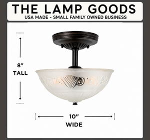 Art deco frosted glass ceiling light