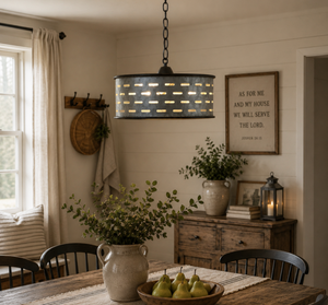 Barn Rivet Drum Pendant Light