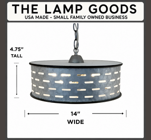 Barn Rivet Drum Pendant Light