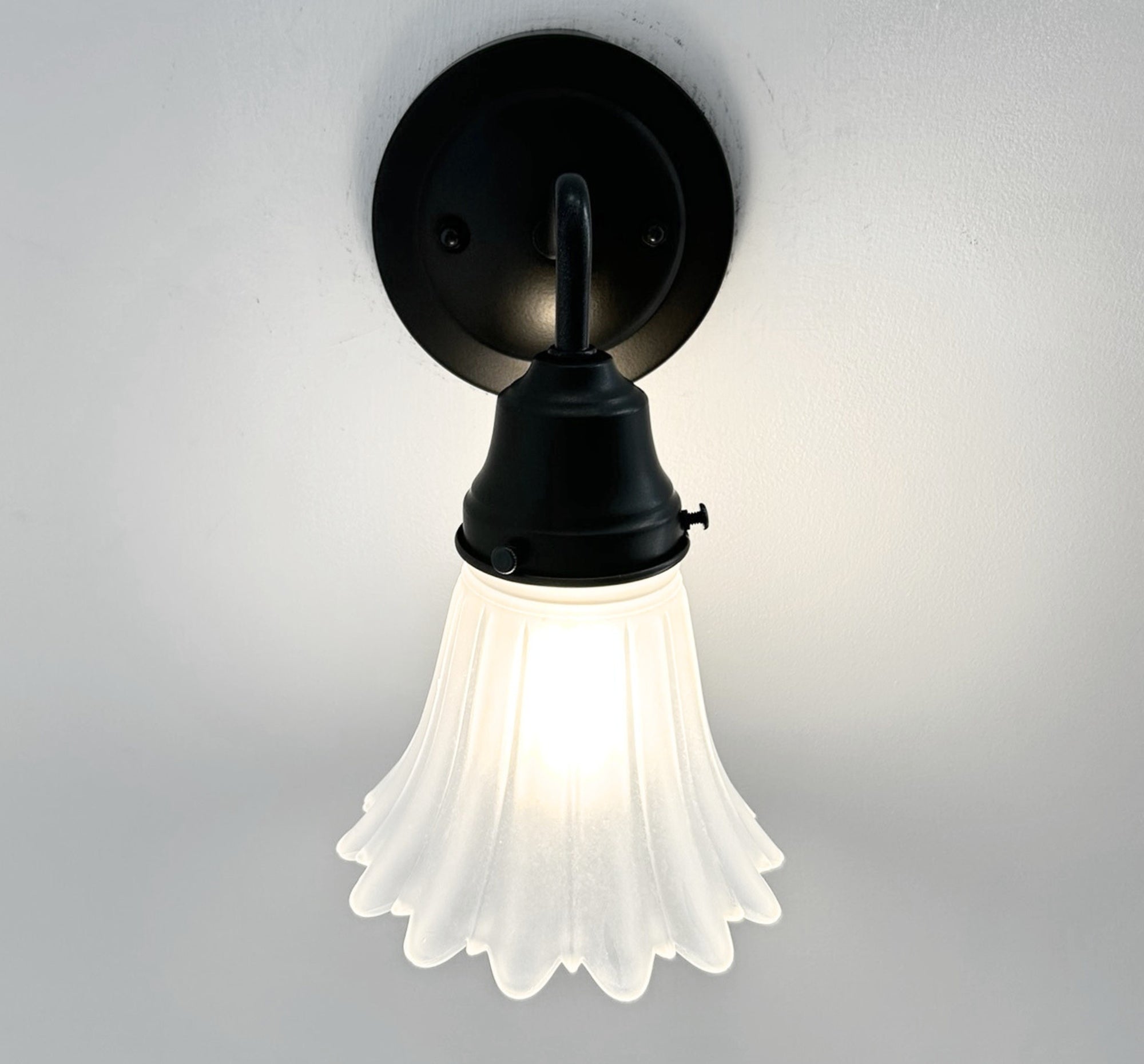 Frosted Petal Flare Wall Sconce