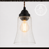 Tall Seeded Bell Pendant Light