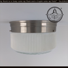 Rare Antique Milk Glass Rib Clear Sunburst Drum Light