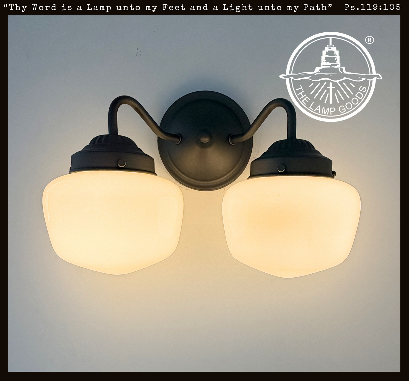 Simple Schoolhouse Double Sconce | The Lamp Goods