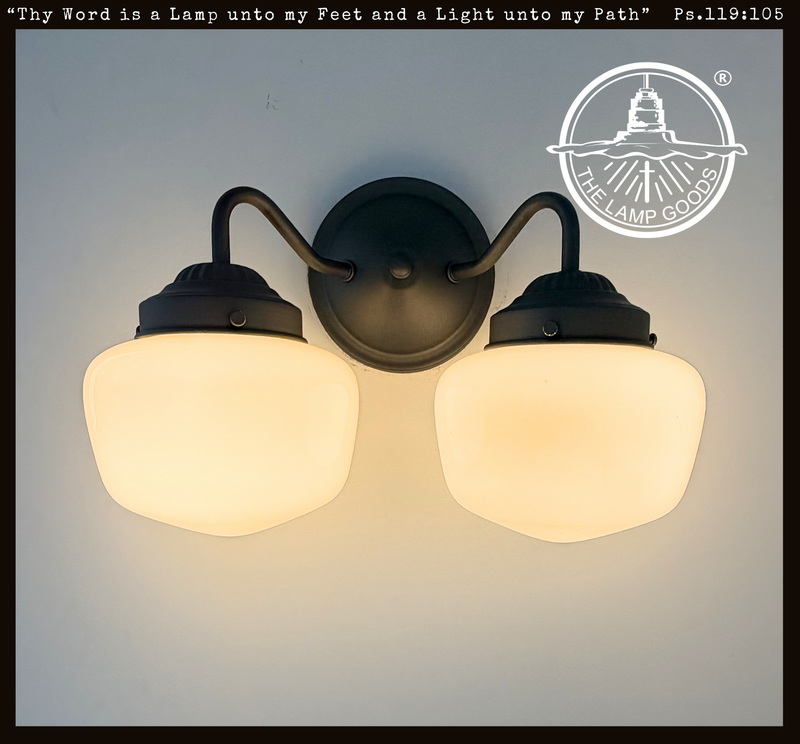 Simple Schoolhouse Double Sconce | The Lamp Goods