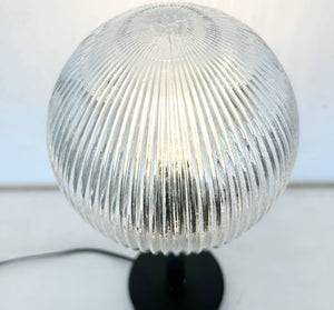 Farmhouse Holophane Globe Table Lamp
