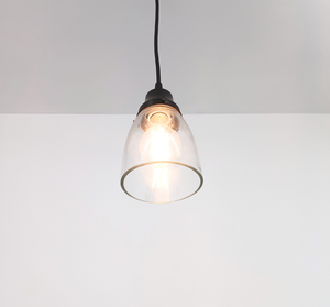 Simple Clear Farm Bell Glass Pendant