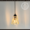 Amber Faceted Tapered Glass Pendant Light - The Lamp Goods