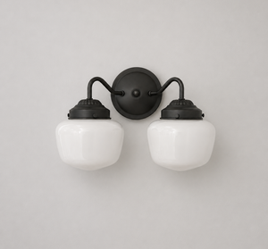 Simple Schoolhouse Double Sconce — fixture detail