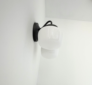 Simple Schoolhouse Double Sconce — side view