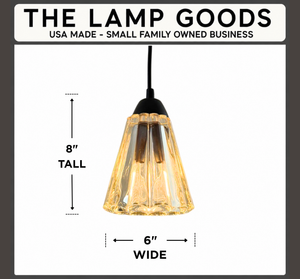 Amber Faceted Tapered Glass Pendant Light - The Lamp Goods