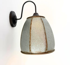 Rustic Octagon Galvanized Dome Industrial Sconce