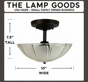 Farmhouse frosted glass ceiling light
