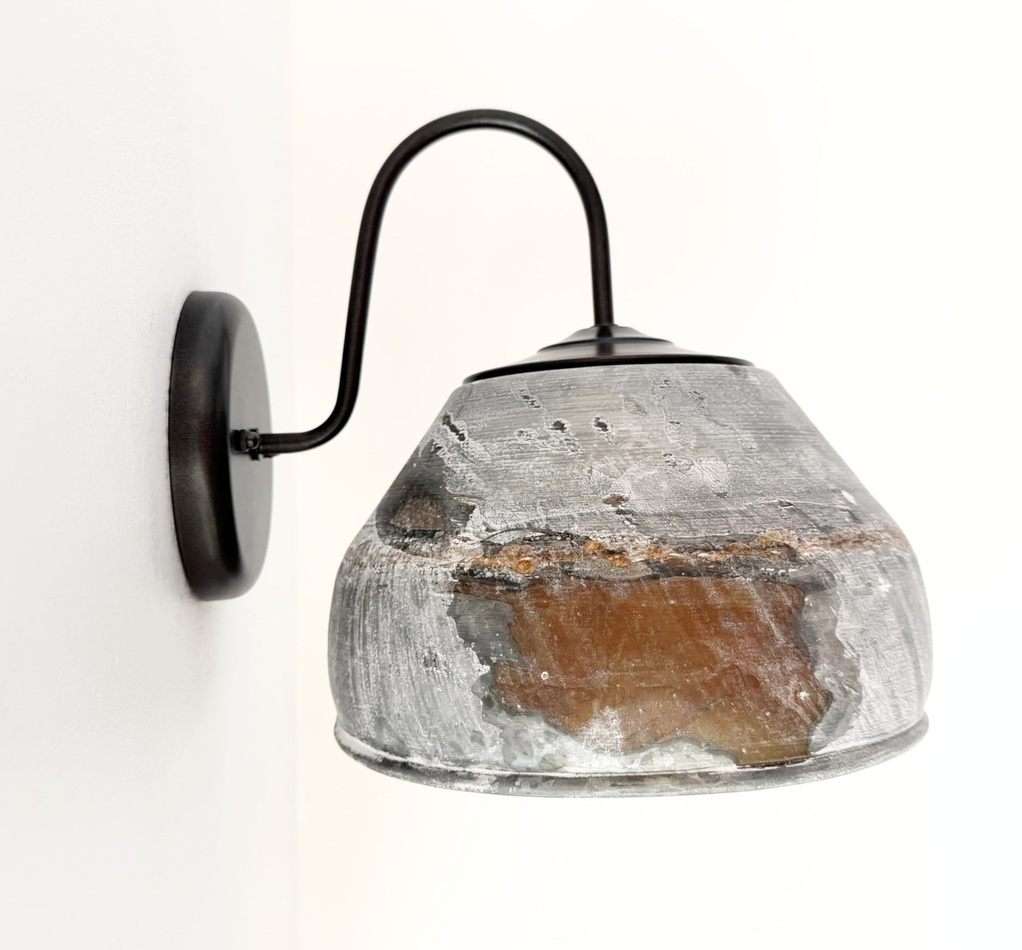 Rustic Bucket Wall Sconce