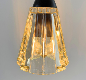 Amber Faceted Tapered Glass Pendant Light - The Lamp Goods