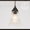 Heavy Pressed Scallop Flare Holophane Pendant