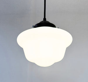 Vintage Bell Milk Glass Pendant